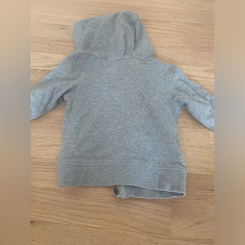 Hanna Andersson Gray Zip Up Hooded Sweatshirt Size 18-24 Months - Picture 6 of 6